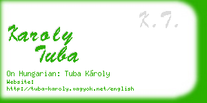 karoly tuba business card