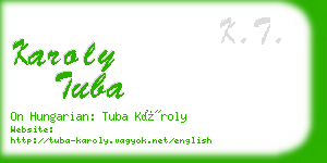 karoly tuba business card